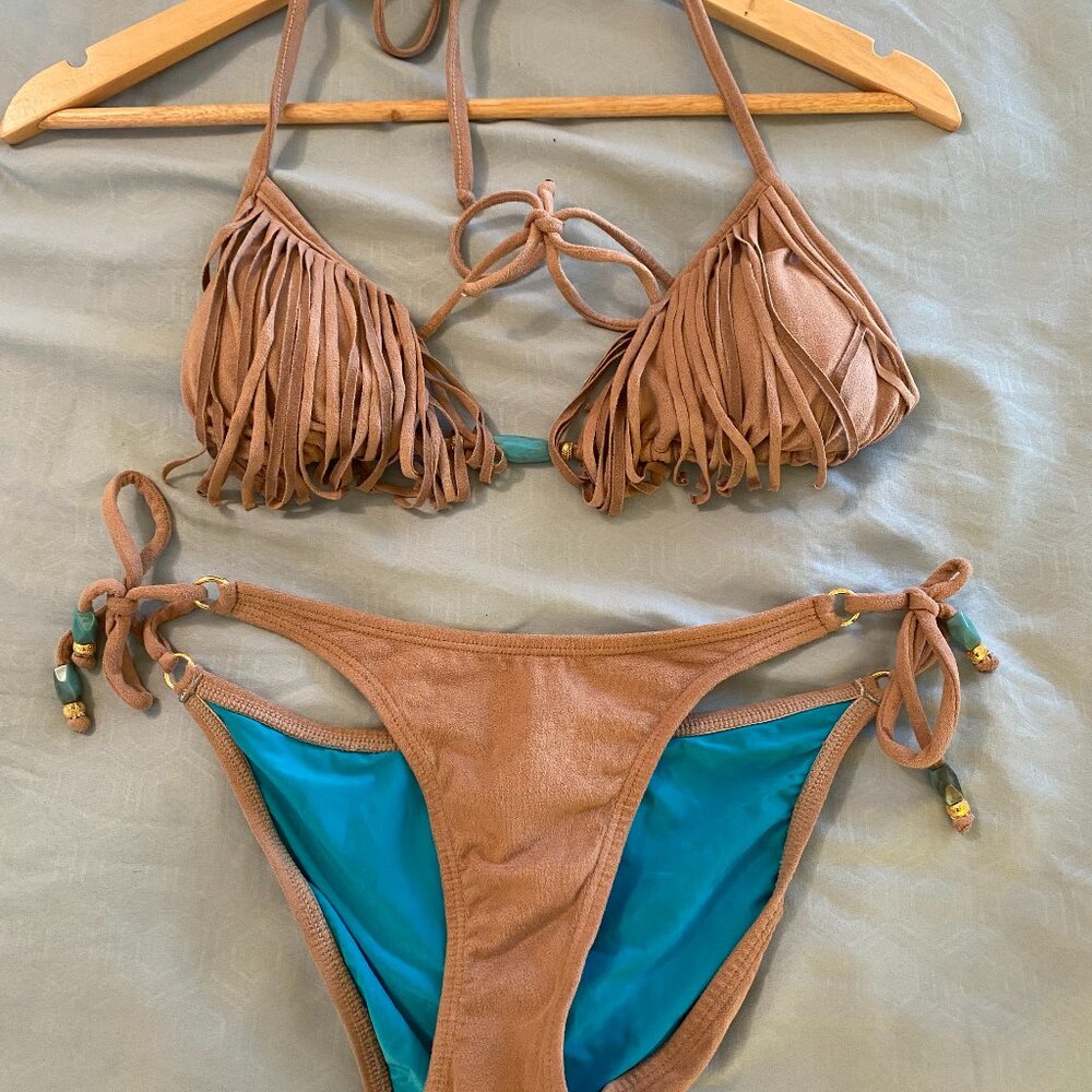 Vix | Suede Bikini Top + Bottom | SM